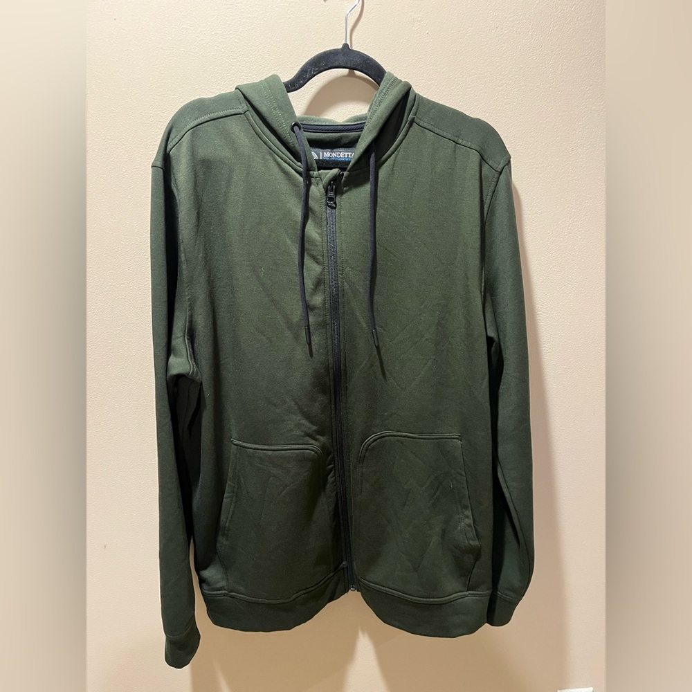 Mondetta Men's Dark Green Zip-Up Sweater Preowned